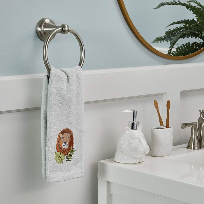 SKL Home Vern Yip Jungle Cats Toothbrush Holder, Ceramic, White
