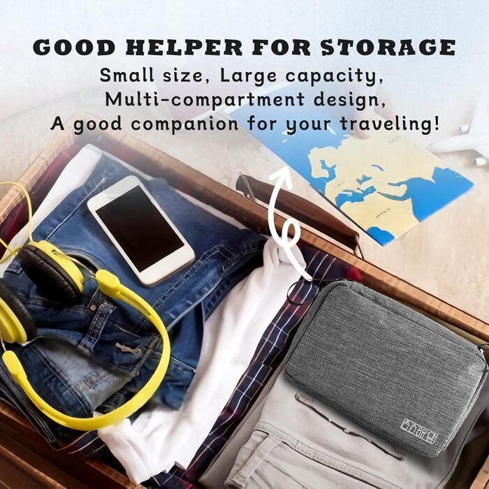 Чоловіча/жіноча косметичка для подорожей з гачком, велика, фіолетового кольору