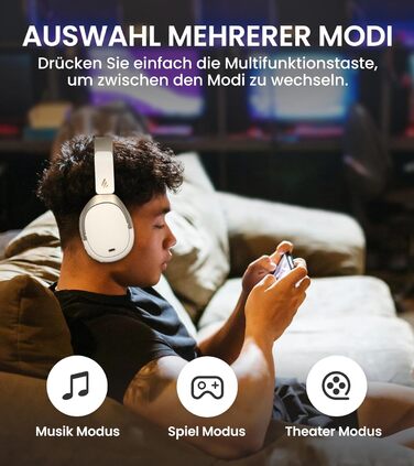 Edifier WH950NB навушники з активним шумозаглушенням: Bluetooth V5.3, LDAC, Hi-Res Audio, 55 годин роботи, складна конструкція, білий колір