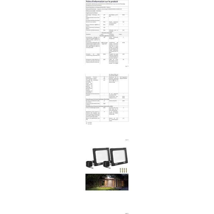 Viugreum 2 Pack 100W LED Flood Lights Outdoor 8000LM Outdoor Floodlight IP65 Outdoor Spotlight 5000K Floodlight Cold White Spotlight Floodlight with 50cm Cable for Backyard Driveway Garage Hallway