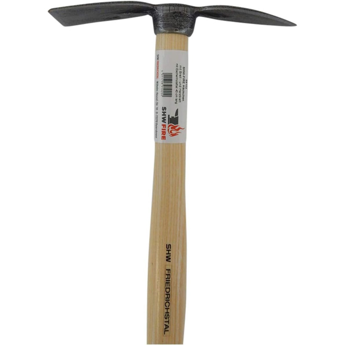 Hand hoe, sturdy forged hoe for the garden, wide and heart-shaped blade, 40cm short ergonomic handle from SHW-FIRE