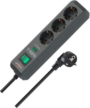 Бренненштуль Eco-Line Мережевий фільтр 3-fach з захистом від перенапруги (антрацит)