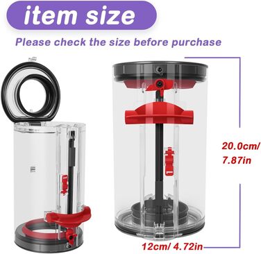 Dyson V10 Dust Bin Replacement - Large Capacity Accessory for Dyson V10 Absolute/Animal (Part # 969509-01)