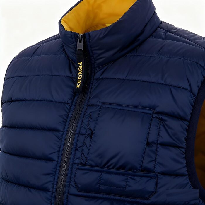 Чоловіча степкова жилетка Krumba для зими: тепла жилетка з утеплювачем для прогулянок, вихідних та активного відпочинку (3XL, темно-синій)