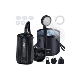 Портативна душова кабіна для кемпінгу з акумулятором 10000mAh, 20L, з набором для душу (головка, шланг 2м)