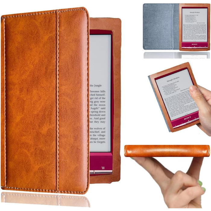 Чохол для Sony PRS-T2/PRS-T1 (6 дюймів), захисний чохол для eReader, PU-шкіра, колір коричневий