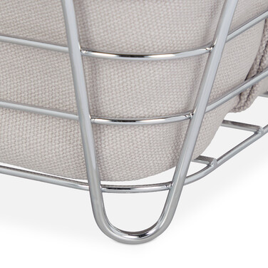 Relaxdays Bread Box Metal with Fabric Insert