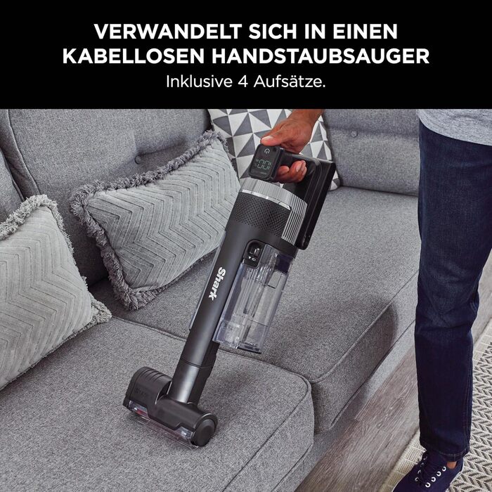 Бездротовий акумуляторний пилосос Shark Stratos, PowerFins Plus, 60 хв роботи, Anti-Hair Wrap, CleanSense IQ, насадки для щілин та багато поверхонь, рожеве золото/антрацит, IZ400EU (насадка Stratos для шерсті тварин та 2 акумулятори)