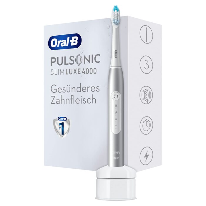 Електрична звукова зубна щітка Oral-B Pulsonic Slim Luxe 4000 - 3 режими чищення для догляду за зубами та яснами, подарунок для чоловіків/жінок
