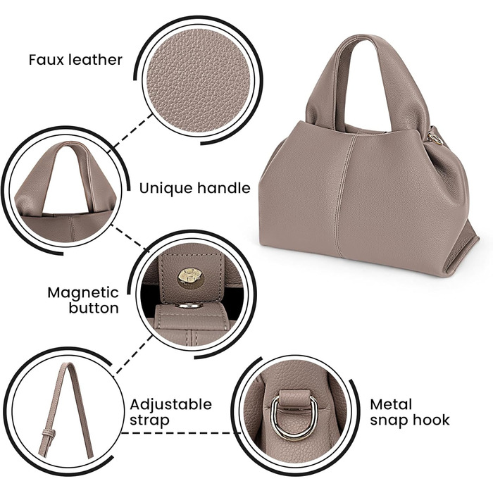 Сумка-клатч жіноча Cloud Pouch Bag сіра міні: сумка на плече, кросбоді, ретро, з ремінцем