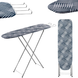 КADAX Прасувальна дошка з полицею, 104x30 см, дошка для прасування з парою та відкидною полицею для праски, компактна прасувальна станція з підкладкою з піни