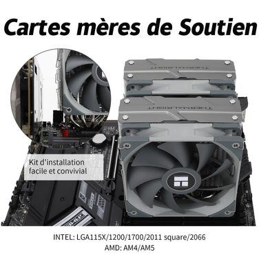 Кулер для процесора Thermalright Peerless Assassin 120 (PA 120), 6 теплових трубок, 2 вентилятори 120мм PWM TL-C12, AGHP, для AMD AM4/AM5, Intel LGA 1700/1200/115x/2011