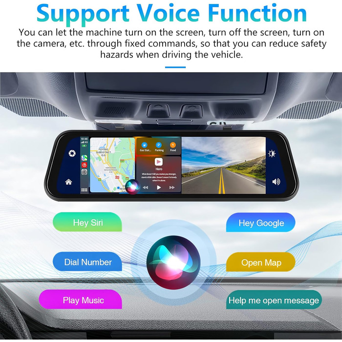 Дзеркало-відеореєстратор Podofo 9.66