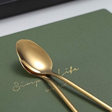 Набір ложок для коктейлів та напоїв Kyraton Edelstahl (6 шт.) з чорним титановим покриттям