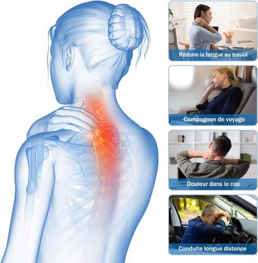 Подушка для шиї в дорозі: зручна підтримка для подорожей літаком, авто та відпочинку. (Блакитний)