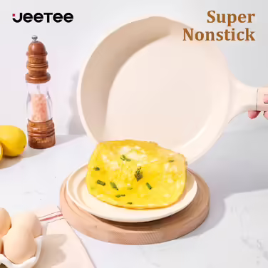 JEETEE Ceramic Cookware Set, 15-Piece, Non-Stick Granite Cookware Set, Slope Design, Induction Cookware Set, Cookware Set with Lid, Frying Pan, Saucepan, Stockpot, PFOS/PFOA Free, Grey