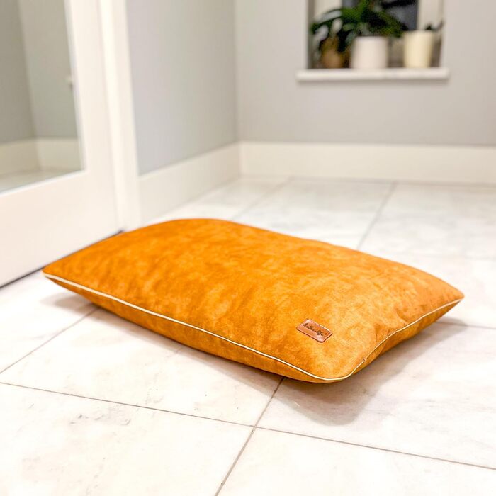 М'який лежак для собак та котів: жовтий, 60x40 см, міцний та комфортний