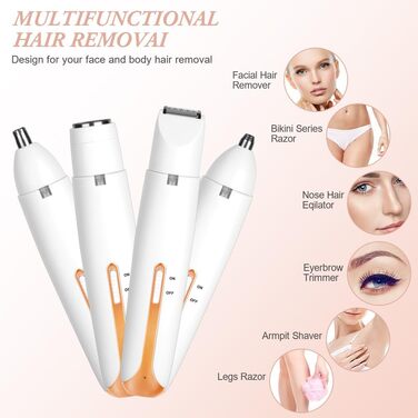 Електричний жіночий епілятор Rsierer Dmen 4-в-1 для тіла, обличчя, зони бікіні. Зніму волосся, відновить шкіру.