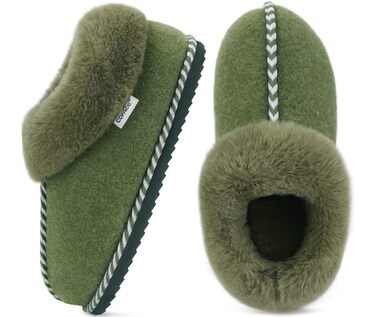 COFACE жіночі домашні тапочки з Memory Foam, з фетру, зимові, розмір 36-43, зелені