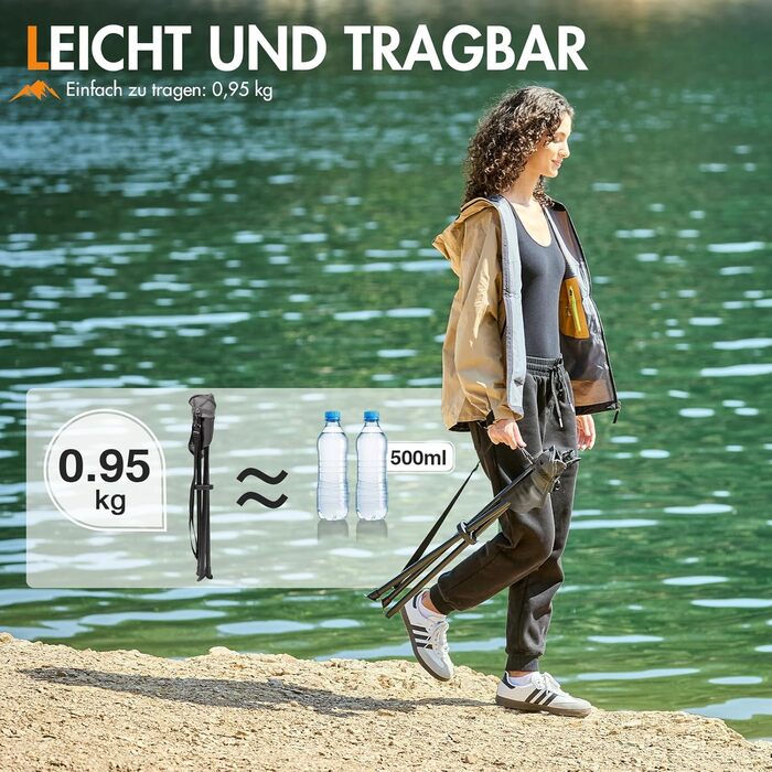 Складний туристичний стільчик з кишенею для риболовлі, кемпінгу та пікніків. Чорний, 53.3 см, до 102 кг.