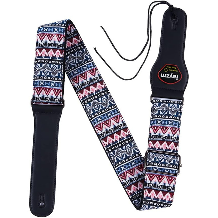 Гітарний ремінь Rayzm Gurt: бавовняний ремінь для акустичної/електро гітари або бас-гітари