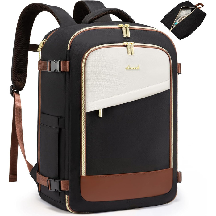 LOVEVOOK Рюкзак для жінок, великий, ручна поклажа, дорожній рюкзак 40x30x20, водонепроникний, рюкзак для ноутбука з відділом для ноутбука, туристичний рюкзак з відділом для взуття, шкільний рюкзак для школи, літака, кемпінгу, роботи, 15.6 дюймів - 30 л, 2