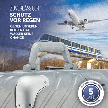 LETTOO Валіза з жорстким корпусом середнього розміру 72L | Валіза з алюмінієвим каркасом - Надзвичайно стійкий вагончик з кріпленням для кишень [ВОДОНЕПРОНИКНИЙ] Захист кутів (Набір валіз Trolley 20 та 29 дюймів, Срібло)