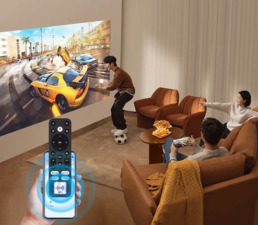 LED-проектор Heelly з Android TV 11 та Google, сірий