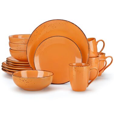 Набір посуду Vancasso Navia, 16 предметів, кераміка, для 4 осіб, помаранчевий