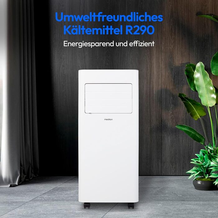 Мобільний кондиціонер MEDION E701 (7000 BTU) з виносним шлангом - 3в1 (охолодження, осушення, вентиляція), до 25м², з пультом керування, MD 37730