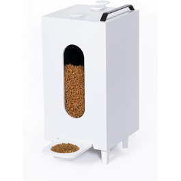 Автоматичний годівниця для котів та собак QLS, 20л, з мискою, 60 x 30 x 30 см, білий