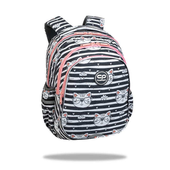 Багатовідсіковий шкільний рюкзак CoolPack (білий, чорний, рожевий), 21 л