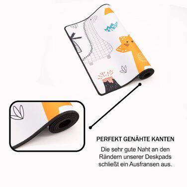 Килимок для столу XXL, ігровий Mousepad, Pad для клавіатури, стильний аксесуар для столу - покращує точність та швидкість, миється, ВОДОНЕПРОНИКНИЙ (DARK ) (Жовтий, Сірий)