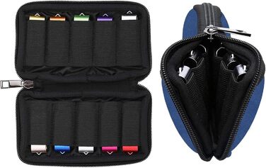 Органайзер для USB-накопичувачів TATMOHIK: синій кейс на 10 USB-флешок, USB-накопичувачів, флеш-карт