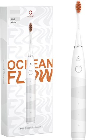 Електрична зубна щітка Oclean Flow: звукова, 5 режимів, DuPont, біла, IPX7, до 180 днів роботи