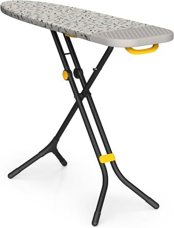 Гладильна дошка Joseph Joseph Glide 135 x 45 см з регулюванням висоти та стійкою до нагрівання платформою для прасування, зручне зберігання, 4-шаровий бавовняний чохол (Plus, Ecru, 130 см)