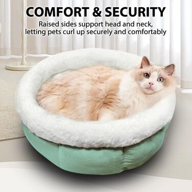 М'яке ліжко-лежанка для собак та котів, 50x50x20 см, зелене