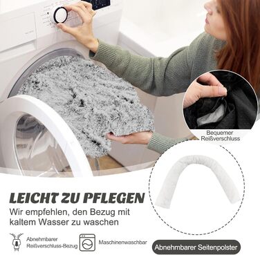 М'яке ліжко для собак Costway, захист дивану, ковдра для собак, зручне ліжко з плюшу, 112 x 101 x 18 см, сіро-біле M