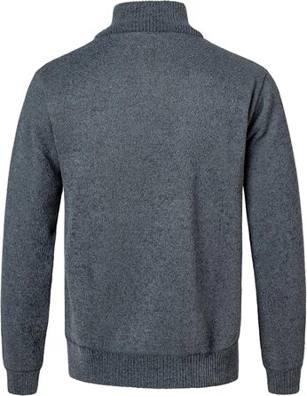 Чоловіча в'язана кофта з коміром-стійкою, на блискавці, з м'яким флісовим підкладкою, спортивна куртка-кардиган, дрібний в'яз, осінньо-зимова куртка (XXL, сірий)