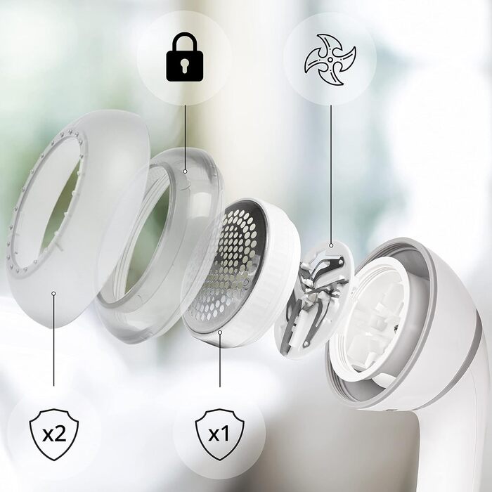 Duronic FS16USB: Бездротовий видалення ворсу для одягу, регульована ручка, для шерсті, шовку та вовни, ергономічний дизайн