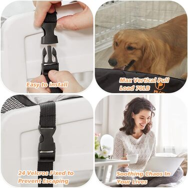 Клітка-загон для собак PJYuCien, 8 панелей, 61 см, для дому, з підлогою, металева, складана, для цуценят, тренувальний загін, чорна