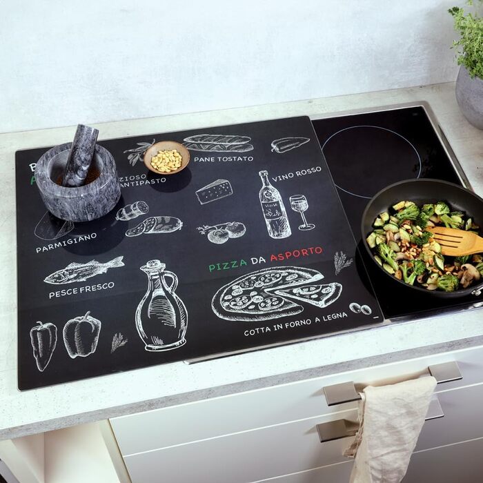 Універсальна підставка для нарізки скла та продуктів KESPER Granit, 56 x 50 см, сіра/червона/біла/зелена, арт. 3659013