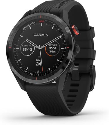 Годинник GPS Garmin Approach S62, чорний - гольф навігатор з інтегрованим віртуальним каді та картографією