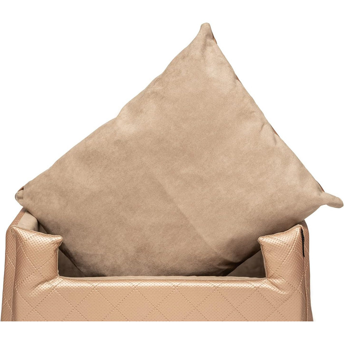 Автокрісло для собак та котів | Чорний велюр | Розміри M (47x40 см)