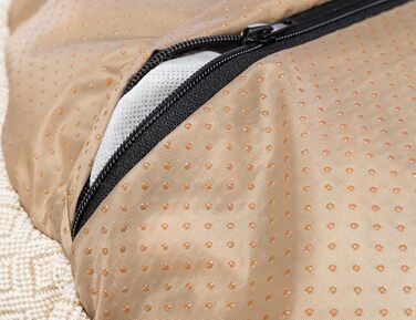 Ліжко для собак TRIXIE Boho, 65x65 см, бежеве - м'яке лежання з плюшем, кошик для середніх собак, неслизьке та пральне