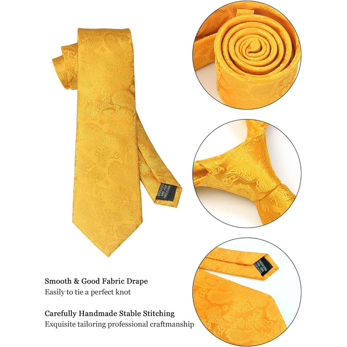 Набір краватка, нагрудна хустинка, краваткові затискачі, запонки з квітковим візерунком Paisley для чоловіків. Подарункова коробка