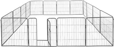 Вольєр для цуценят Petigi: сталевий вольєр-клітка, розкладний, 80x80 см, сітка 47 мм, для саду