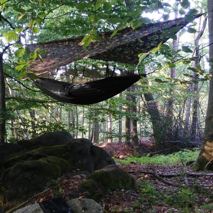 Гамак-москітна сітка NATUREFUN, 300 кг, 275x140 см, чорний