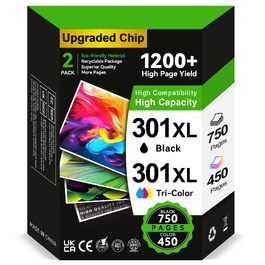 Картриджі 301XL сумісні з HP 301 (чорний та кольоровий), Multipack для Envy 4500 4504 5530 5534, DeskJet 2540 2544 2549, OfficeJet 2620 2622 4630 4632