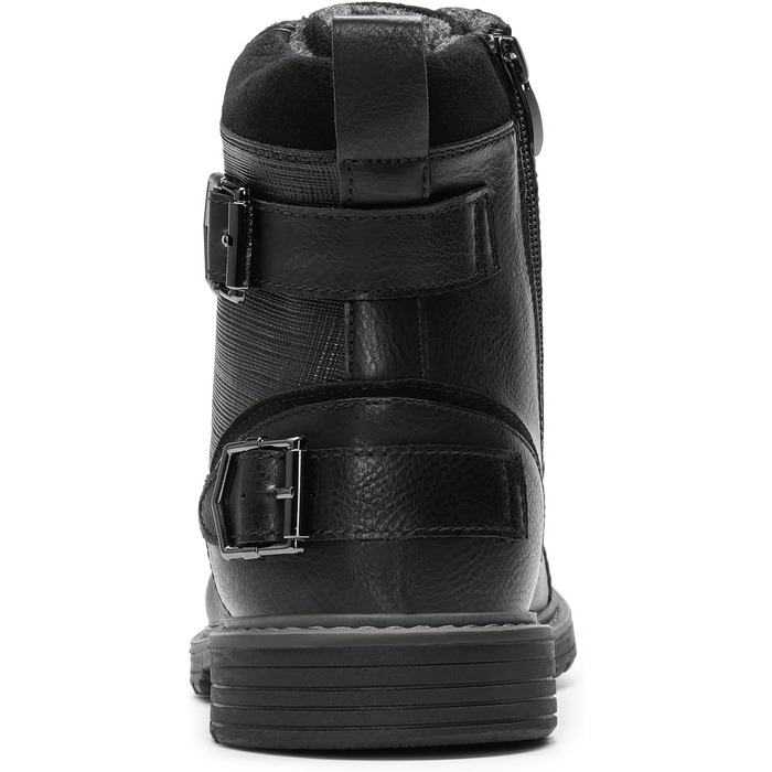 Чорні мотоциклетні черевики Bruno Marc для чоловіків, 44 EU. Шнуровка, блискавка, штучна шкіра, модель Chukka.